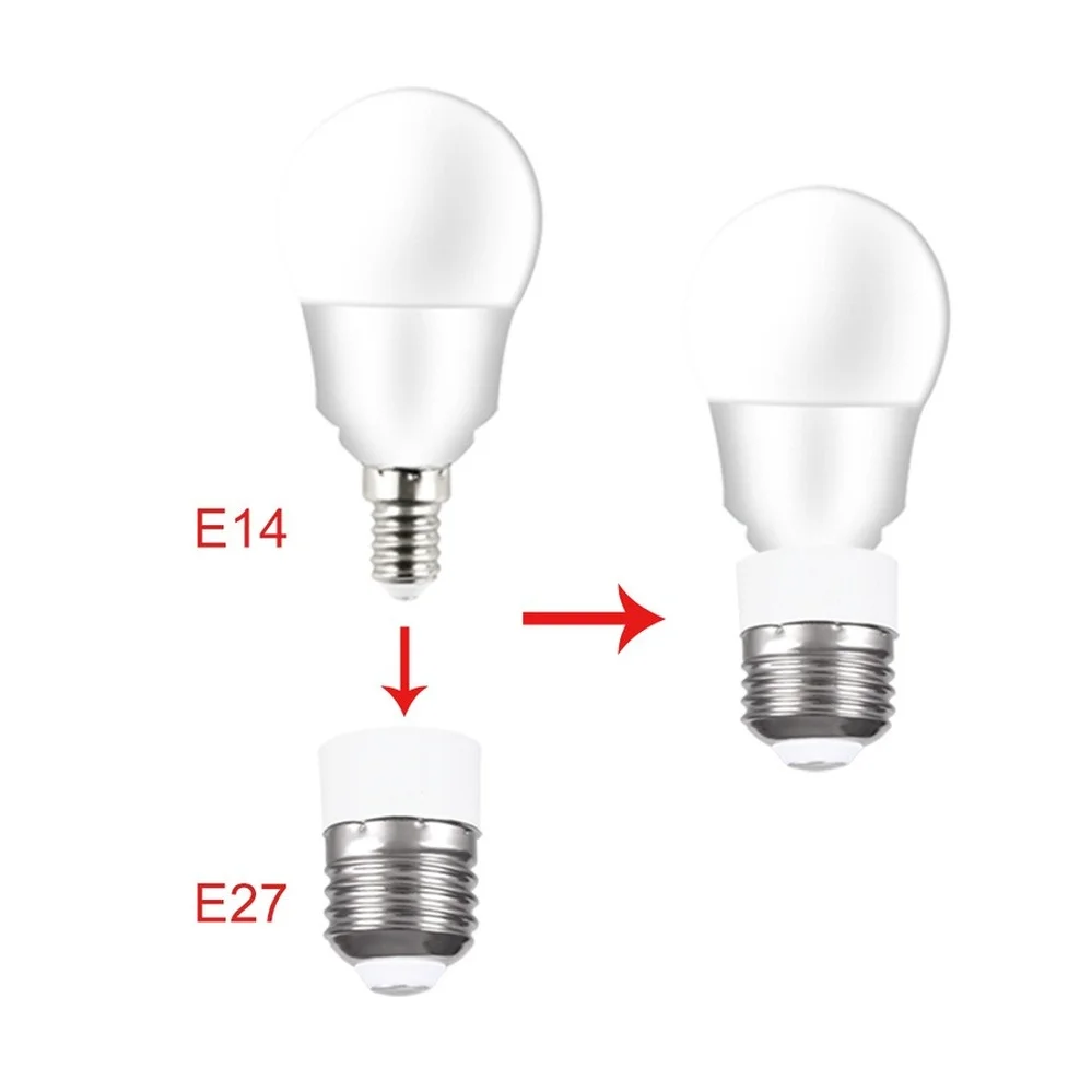 E27 to E14 Lamp Bulb Holder Converter Fireproof CFL Light Socket Base Adapter Converte Male Plug Conversion for Corn Candle