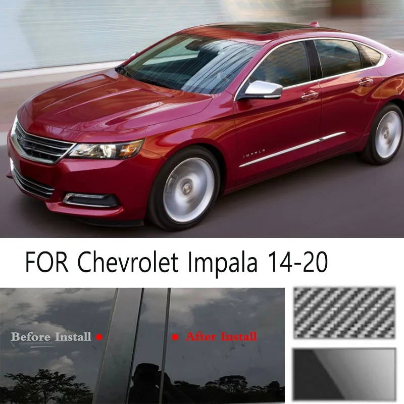 

For Chevrolet Impala 14-20 Glossy Black Window Door Column B C Pillar Post Cover Trim Auto Sticker Styling
