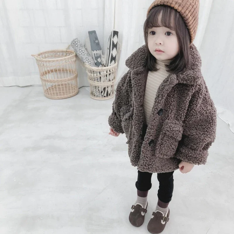 Girl Jacket Thick Warm Kids Clothes Winter Children Jackets for Baby Boy Outerwear Coat Toddlers 80~130 fleece