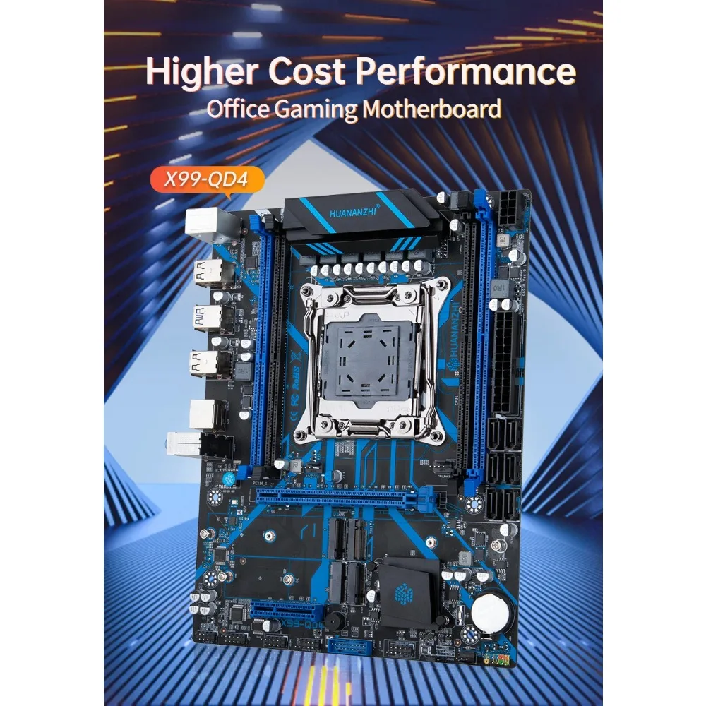 HUANANZHI X99 QD4 LGA 2011-3 XEON X99 Motherboard mit Intel E5 2680 v4 mit 2*16G DDR4 ECC Speicher Combo Kit Set