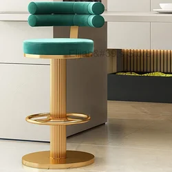 Modern Leather Gold Dining Chair, Velvet Bar Stools, Conjuntos Desalle, Mobiliário Manger, Designer de luxo, Cadeiras de sala