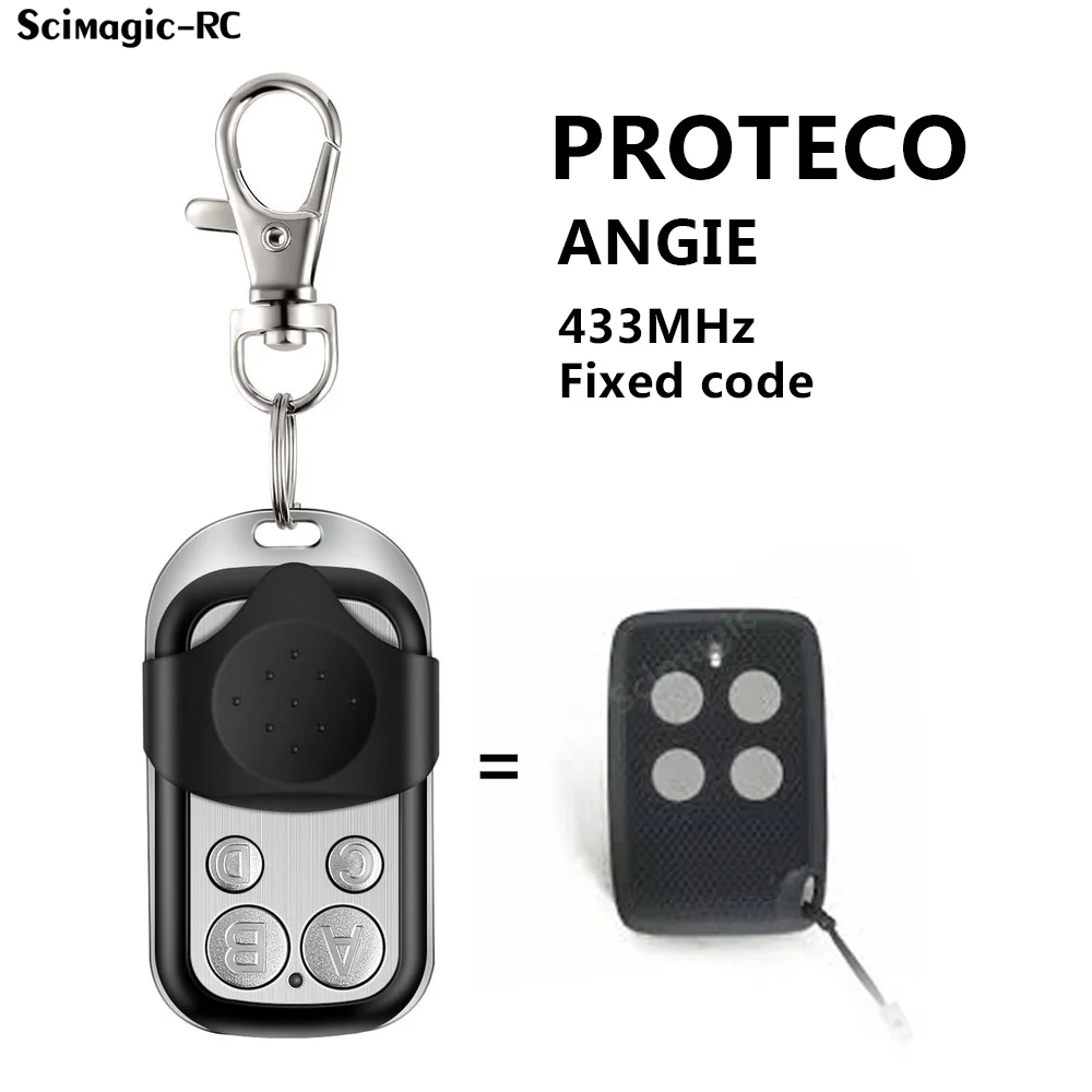 2 Models PROTECO ANGIE-R / ANGIE Garage Door Remote Control 433.92mhz Replacement Rolling Code / Fixed Code Transmitter