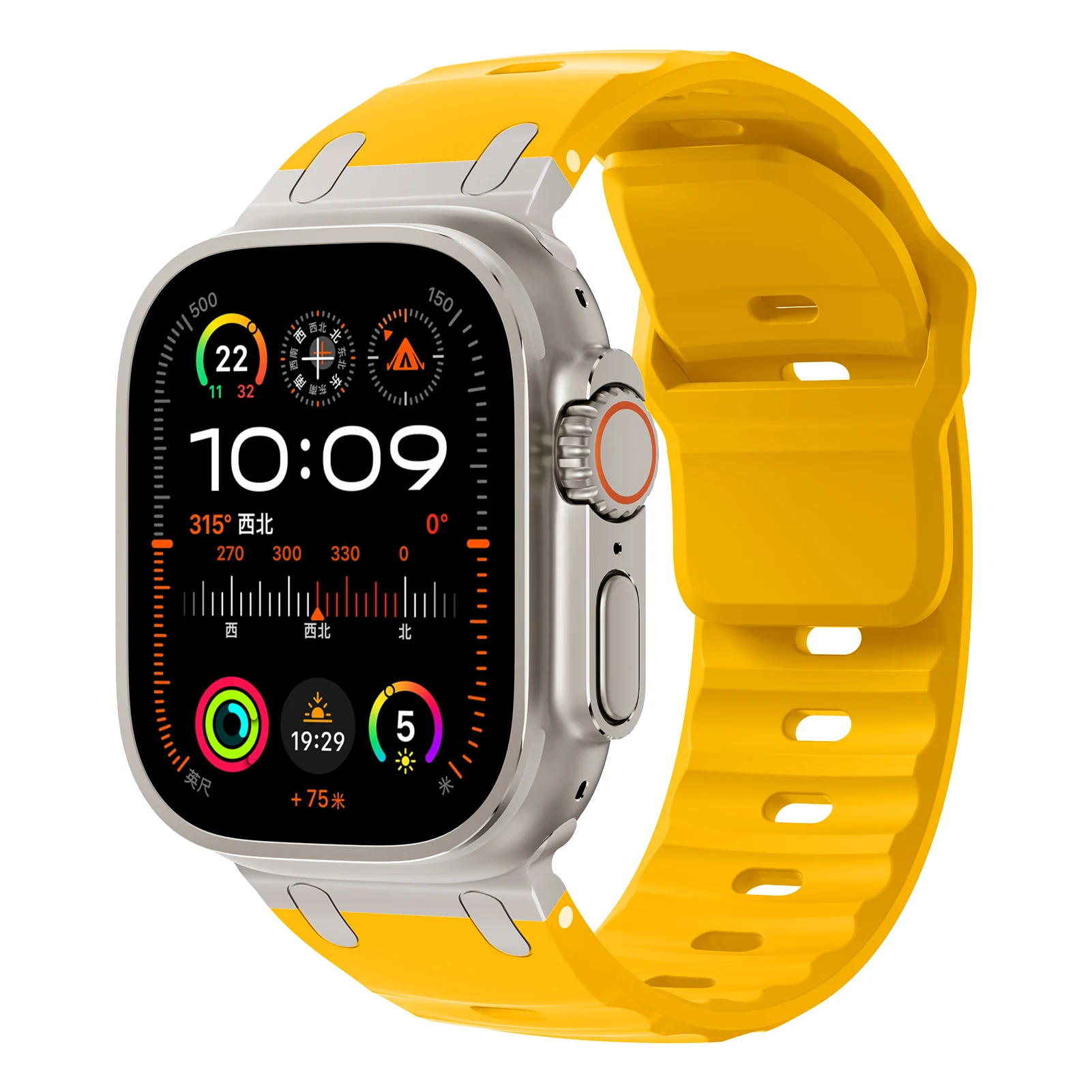Sport Silicone Strap for Apple watch ultra 2 band 49mm Stainless Steel correa bracelet iwatch Series 9 8 7 6 5 SE 45mm 44mm 42mm