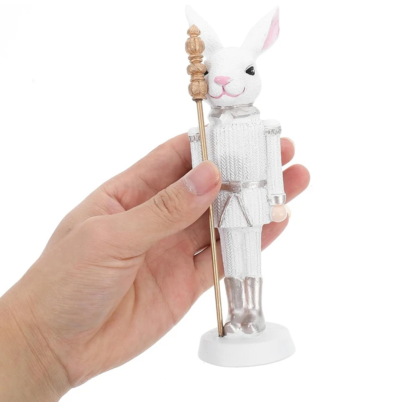 PZHI-عيد الفصح كسارة البندق الراتنج النحت عطلة دمية ديكور المنزل سطح المكتب الحلي لطيف