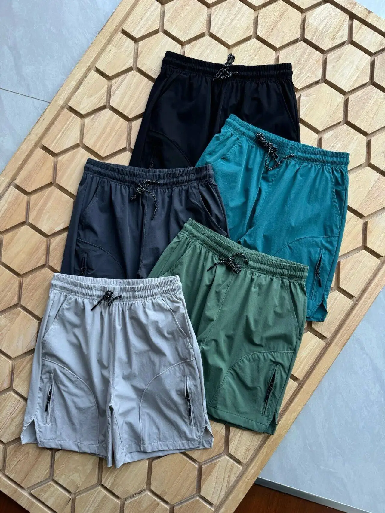 3D Tailoring Quick Dry Elastic Soft  Shorts Men's Summer Breathable Sweat Absorbent Mountain Series Cargo Shorts