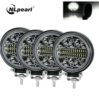 NLpearl-barra de luz LED de 4 pulgadas y 102W, luz de trabajo de inundación para camión, barco, ATV, Jeep, Tractor, todoterreno, 4x4, Barra, faro led de 12V y 24V