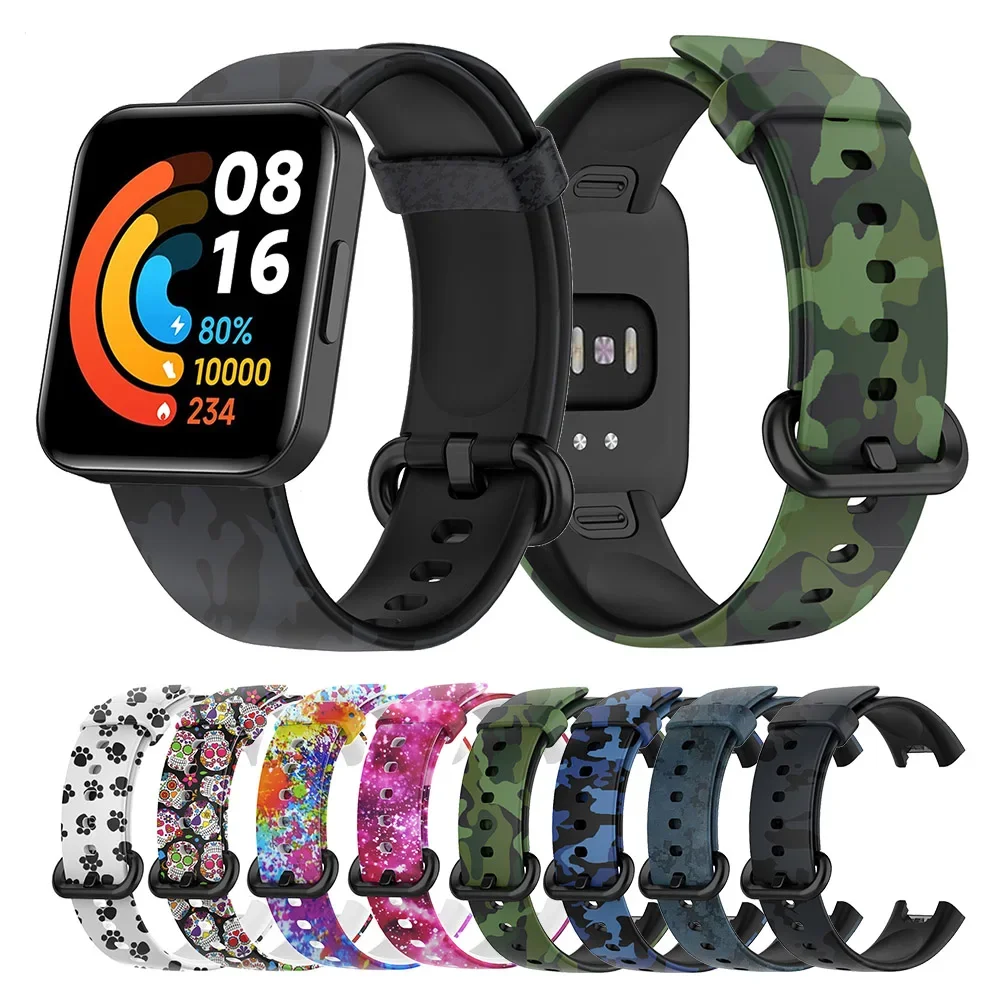 Printed Silicone Strap For Redmi Watch 2/2 Lite Replacement Watch Band For Redmi Horloge 2 Poco watch Bracelet Wristband