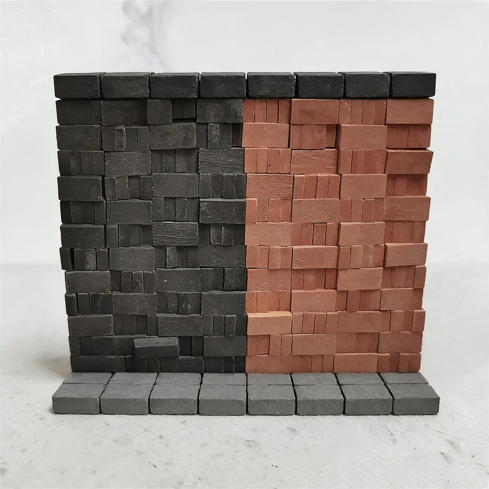 Micro Size Fake Wall‑Brick Kit Real‑Like Mini Building Stones Craft Material For Ancient‑Style Garden House Scene Layout Making