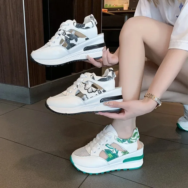 

Women's Sandals Summer Breathable Mesh Shoes Fashion Laced Platform Sandal Outdoor Casual Sport Sandals for Women Wedges Sandals