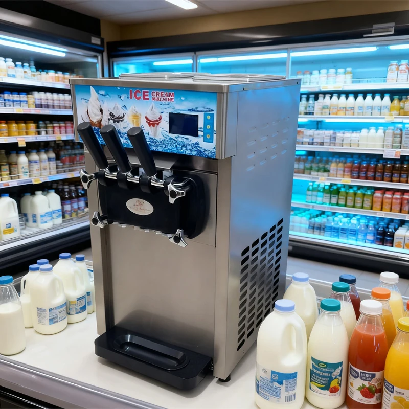 Commercial Cone Softee Softy Ice Cream Frozen Yogurt Soft Serve Making Soft Ice Cream Machine