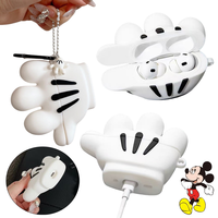 Disney Mickey Earphone Case for Airpods 1/2 3 4 Pro Cartoon PVC Wireless Bluetooth Headphone Protective Cover with Pendant
