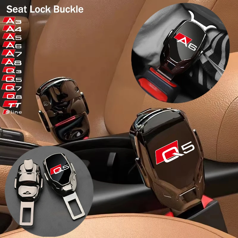Car Seat Belt Clip Extender Seatbelt Lock Buckle Plug Extender For Audi A3 A4 A5 A6 A7 A8 Q7 Q3 Q5 Q8 S Line Car Accessories