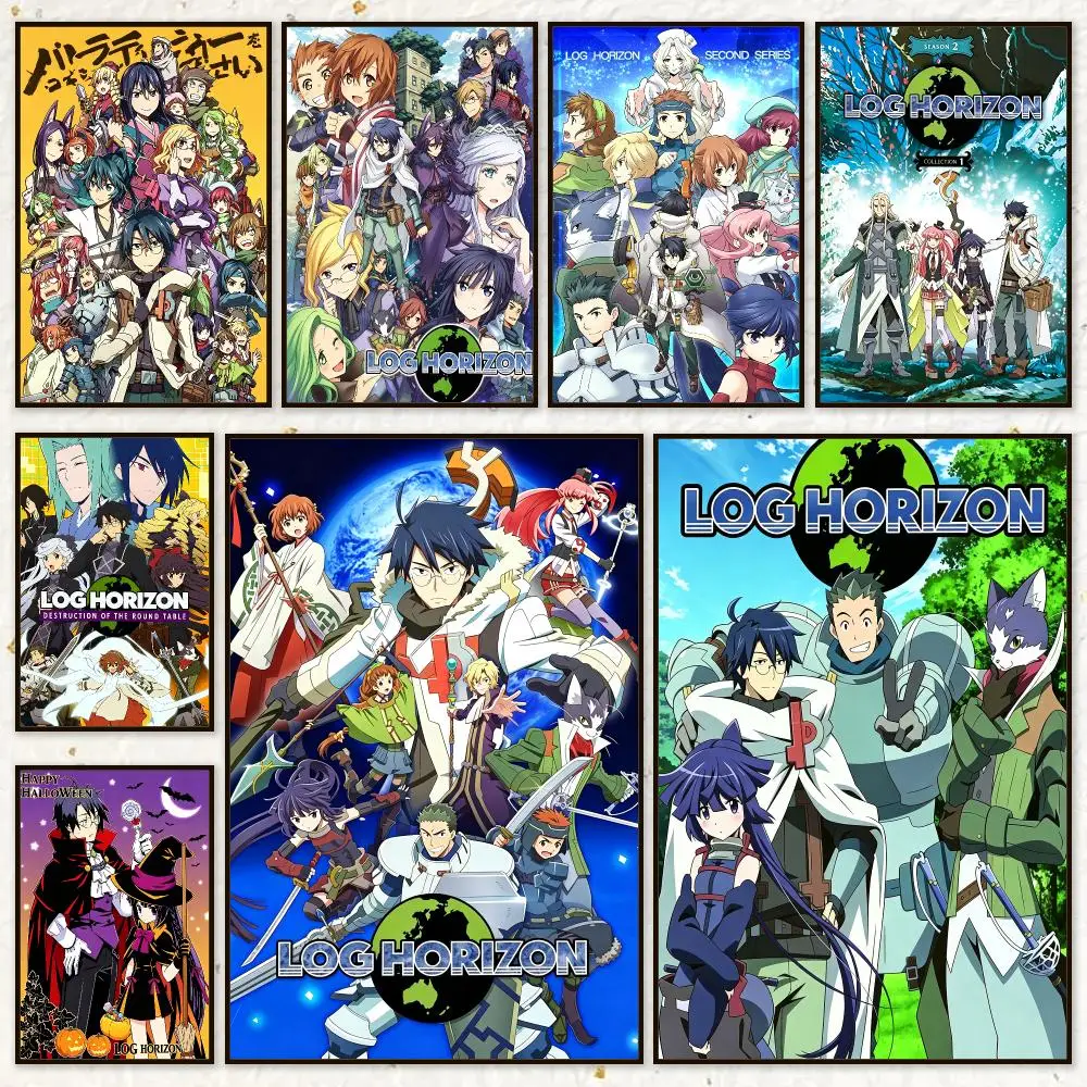 Anime Action Log Horizon Poster HD Waterproof Wall Art Posters Self Adhesive Bedroom Living Room Home Decor Gift