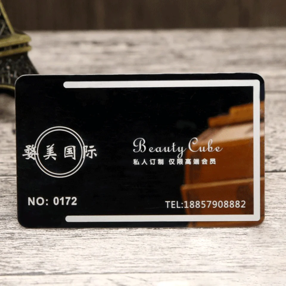 Customized stainless steel VIP credit printing business card, business gold, visiting name, metal business card