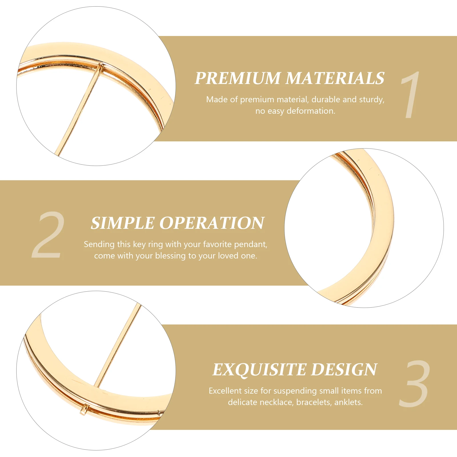 

20pcs Keychain Ornaments Zinc Alloy Ring Keyring Hoop Bulk Rings DIY Strong For Keys Jewelry Making Supplies Graduation Gifts