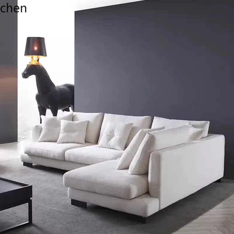 HXL Fabric Sofa Set Technology Fabric Living Room Corner L-Shaped Sofa