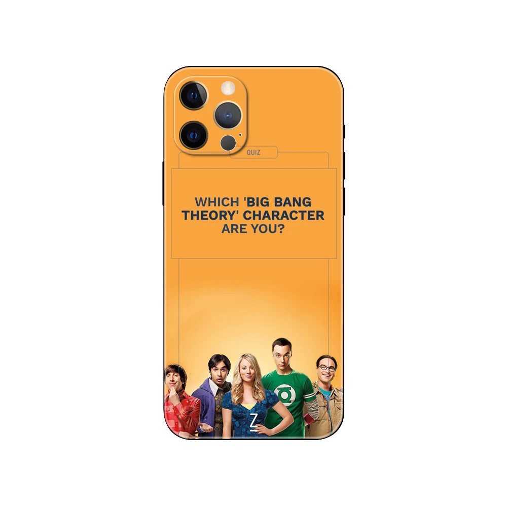 Black tpu case for iphone 5 5s se 6 6s 7 8 plus x 10 XR XS 11 12 13 mini pro MAX back cover TBBT Big Bang Theory