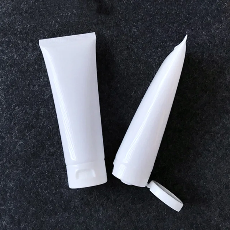 10-100pcs 100ml White Plastic Soft Tube Empty Liquid Cream Storage Bottle Gel Lotion Cosmetic Container Refillable