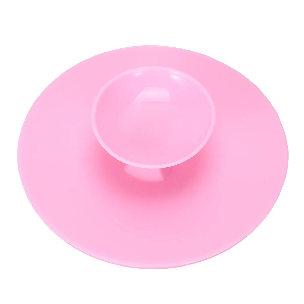 Pink Round Silicone Makeup Brush Cleaner Handheld Brush Scrubber Cleaning Pad Easy Use Makeup Cleaner Cleaning Accessories view 3