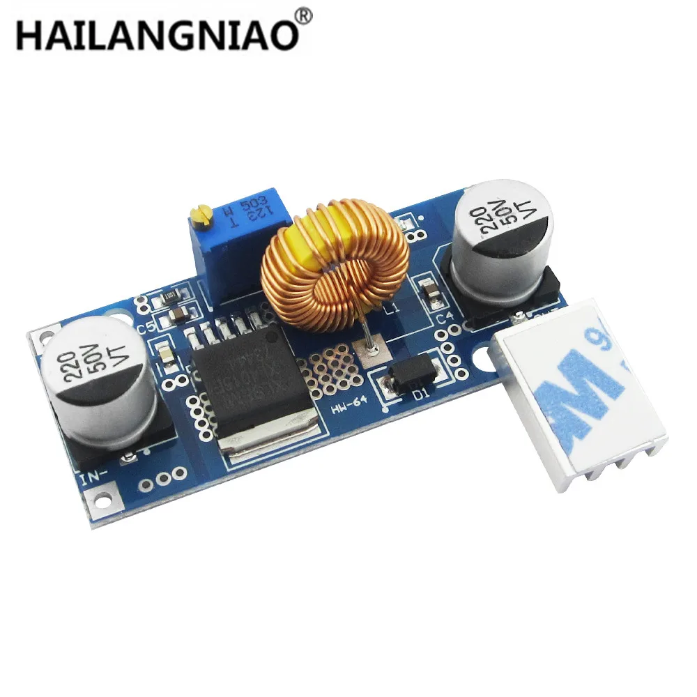 1 шт. 5A DC-DC понижающий регулируемый модуль питания литиевое зарядное устройство XL4015 4 ~ 38 В 96% 5A регулируемый понижающий модуль постоянного тока