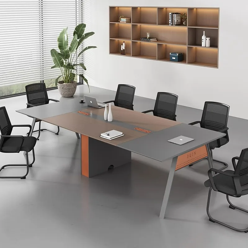 

Rectangle Metal Legs Meeting Table Boardroom Tables Modern 8-15 Persons Conference Table