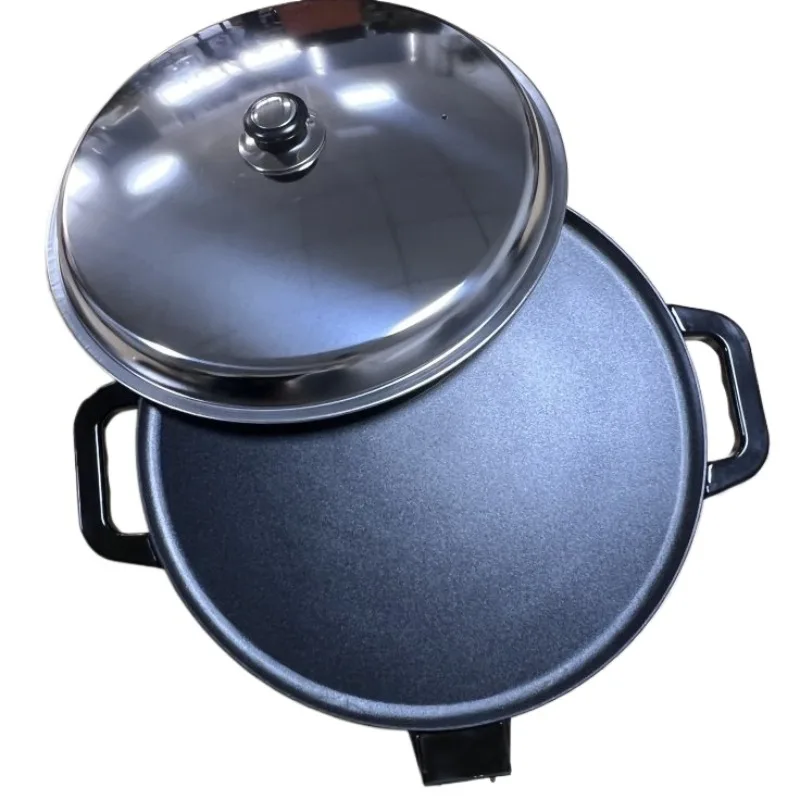 220V 50Hz 16inch Mitad and Mogogo of Electric Crepe and Pancake Makers for Injera Mitad Pancake Griddles 1350W