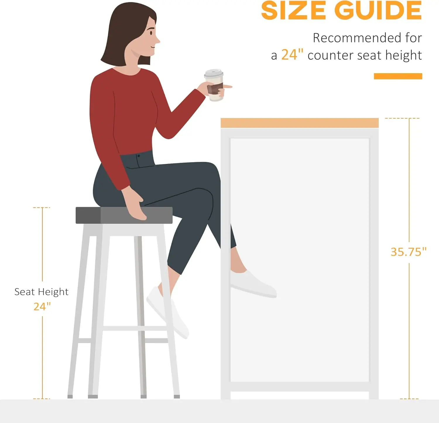 Industrial Bar Table With Steel Frame, Counter Height Table Pub Table For Kitchen Dining Room Cafe, Brown/Black