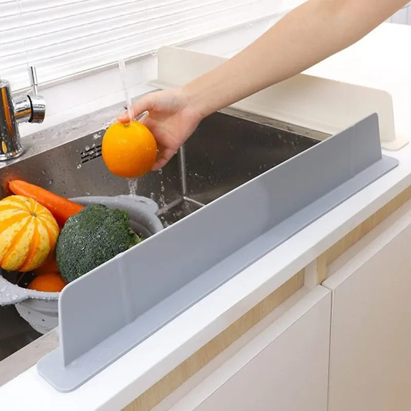 Silicone Sink Baffle Kitchen Sink Splash Prevention Guard Protector From Water Splashing Splash Guard Mat for Kitchen Bathroom