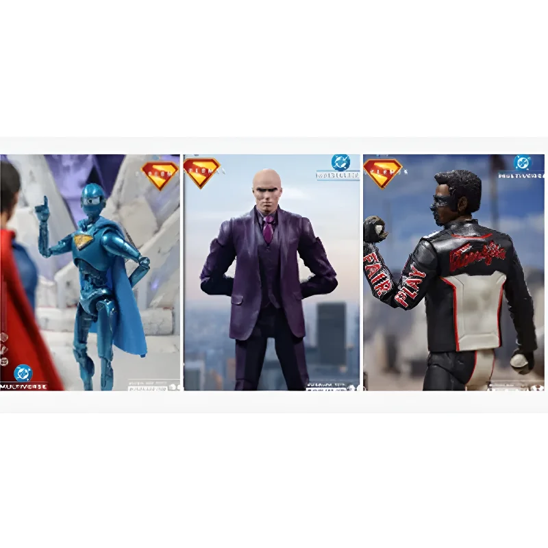 

100% Original Mcfarlane Cyborg Superman Lex Luthor Mr.Terrific Action Figure DC Collector Edition 18cm Model Toy Decoration Doll
