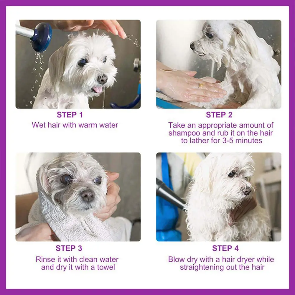 Pet Shampoo Dog Hair Softening Shampoo Puppy Cat Body Wash Deodorization Kitten Itch Relief Anti Mite Ticks Pet Hair Care Liquid