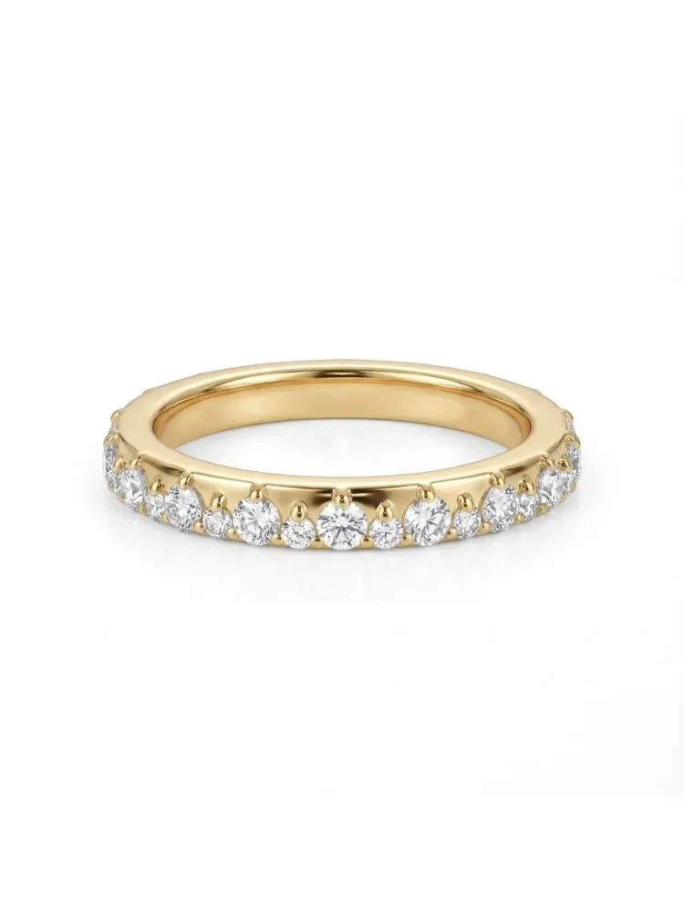 925 Sterling Silber Einfacher Goldener Halbkreis-Ring mit Zirkonia für Damen, Verlobung, Hochzeit, Luxus, Hochwertiger Edel-Schmuck – Detail 5