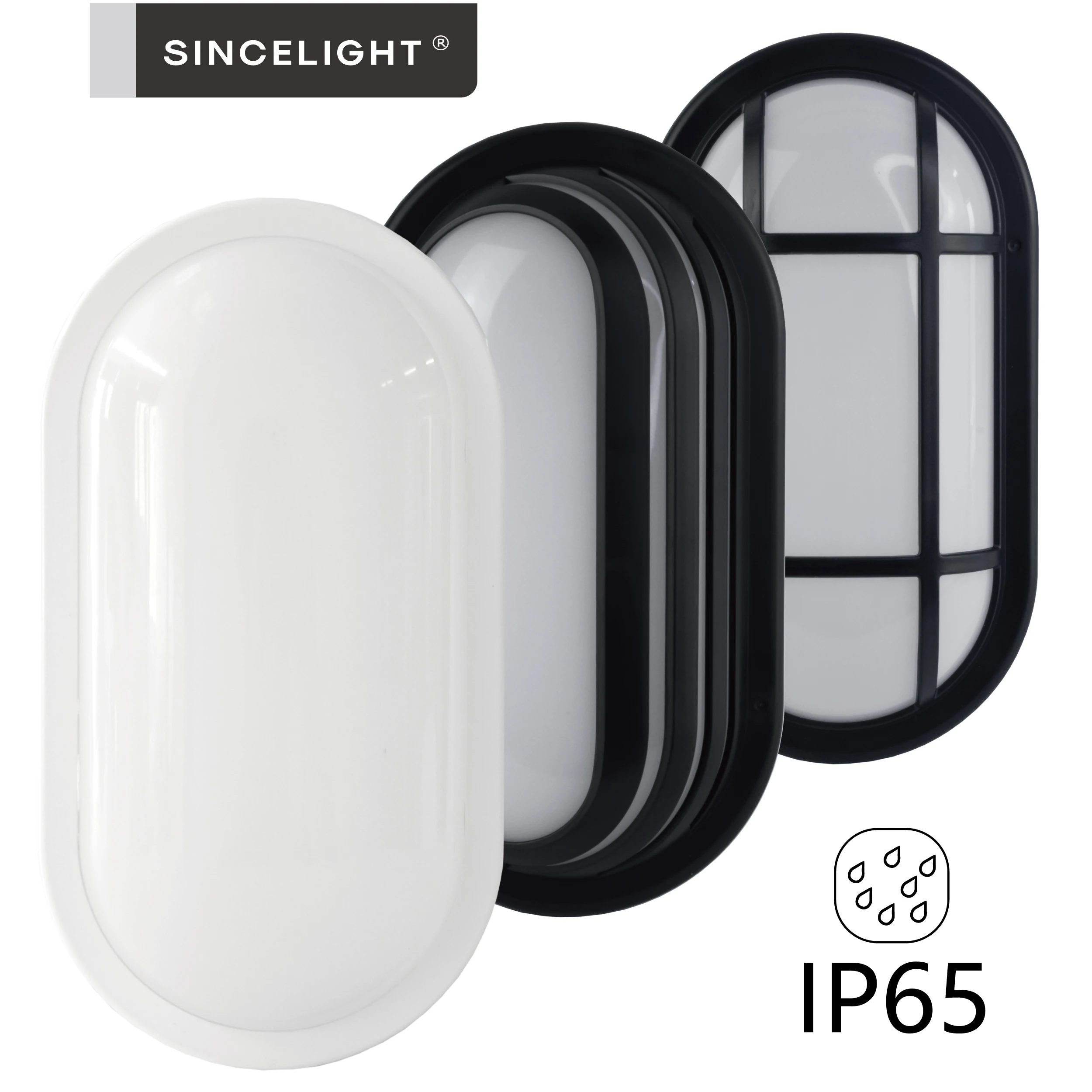 

15W Oval LED Bulkhead Light for Wall and Ceiling Mount, Opal Diffuser, IP65,IK08 Waterproof for Outdoor Use