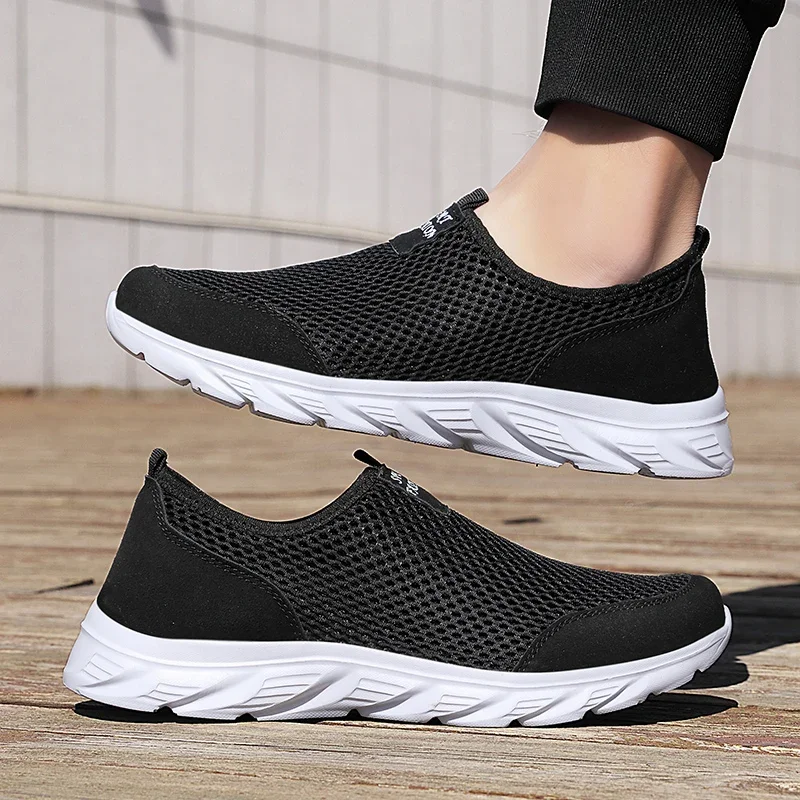 YRZL Herren-Sneaker, leicht, atmungsaktiv, Air-Mesh, lässige Laufschuhe, rutschfest, bequem, Slip-on-Sneaker für Herren – Detail 15