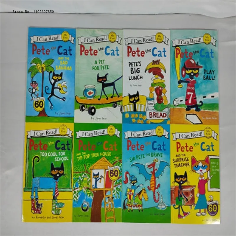 Imagem -03 - Pete The Cat Livros Ilustrados para Crianças Histórias Famosas Aprendendo Histórias Inglesas Conjunto de Livros Infantis Leitura para Dormir Bebês 19 Livros por Caixa