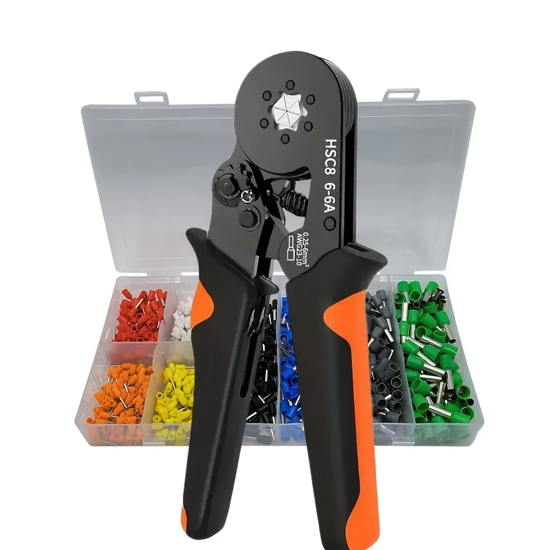 800-teiliges HSC8 6-6A Sechskant-Crimpwerkzeug-Set, Isolierte Kabelendhülsen für 0,25-6mm² (AWG23-10) PVC-Elektroverbindungen – Detail 5