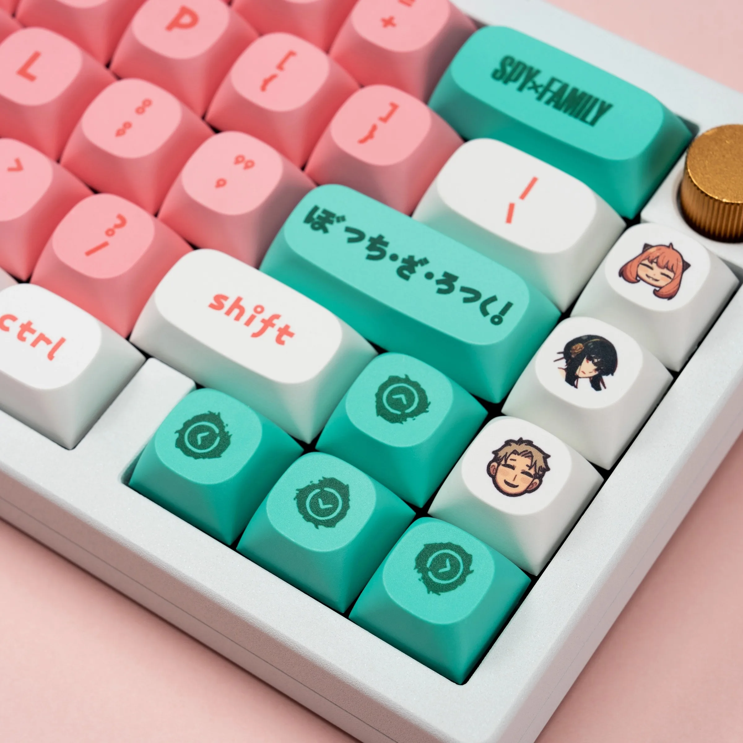 SPY×FAMILY Ania Blackout Keycap Set 125 Keys PBT Dye Sublimation MA Profile Keycaps for Mechanical Keyboard Cute Gifts for Girls