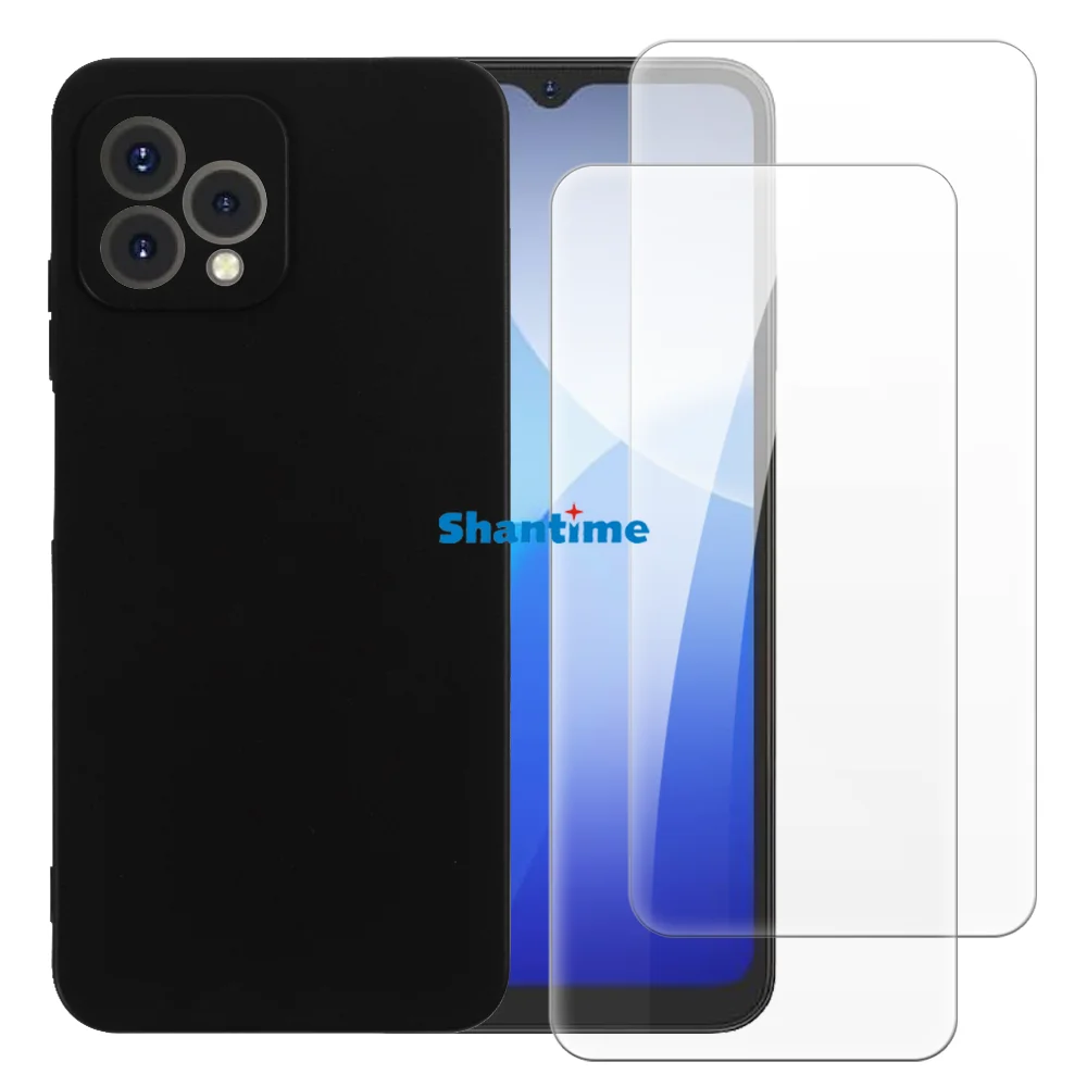 

Мягкий чехол + 2 комплекта защитных пленки из закаленного стекла для Coolpad CP12 4G, защита всего тела