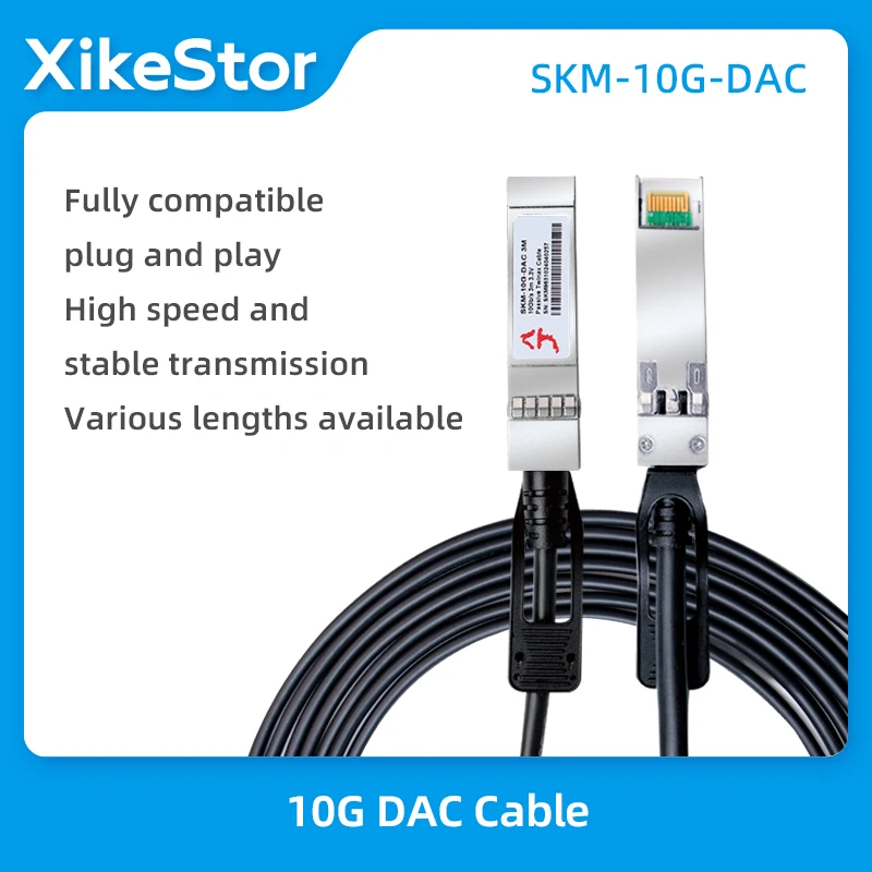 XikeStor 10G DAC Cable 1M/3M/5M  SFP+ High-speed Cable For Switches Full Compatibility Plug and Play