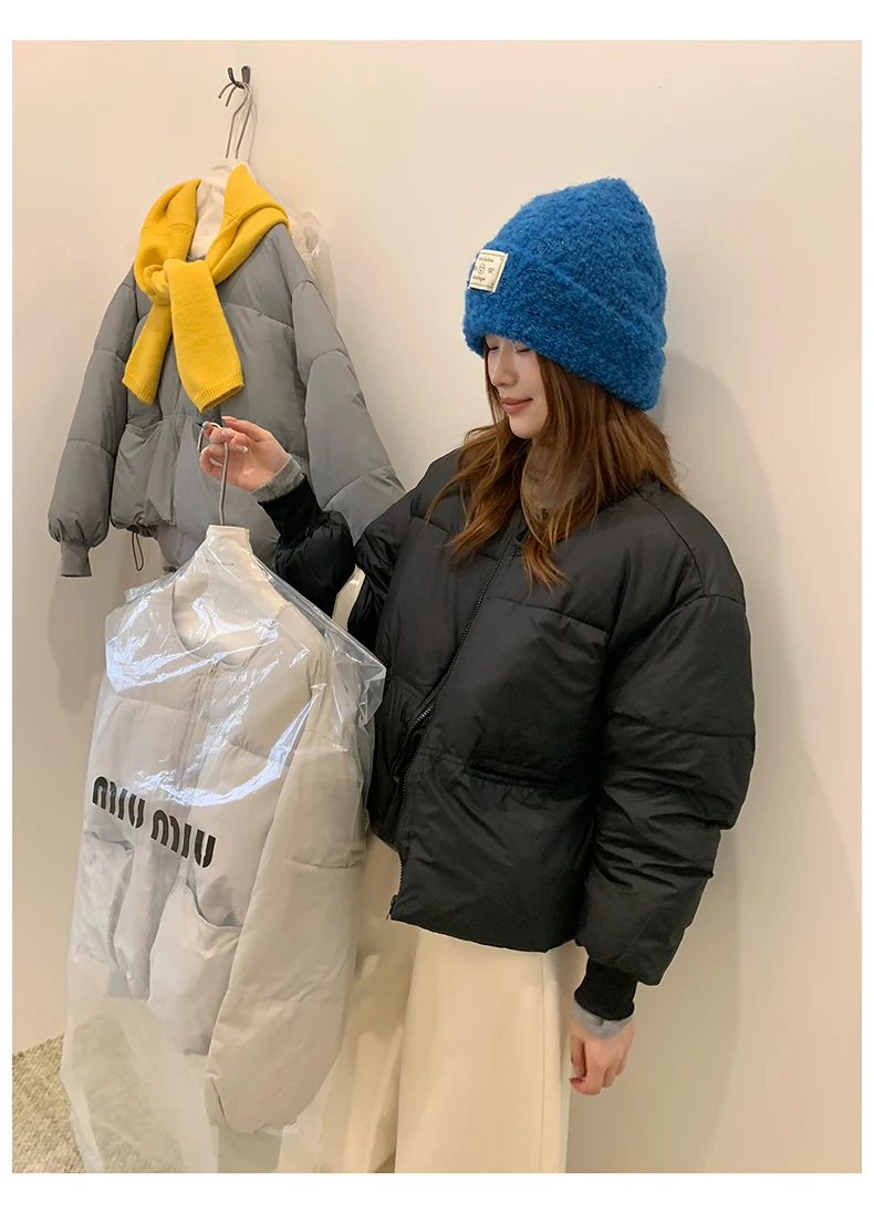 

Пуховик с коротким рукавом, женский корейский стиль, меховая отделка, утепленное зимнее пальто для миниатюрного кроя, теплая модная верхняя одежда