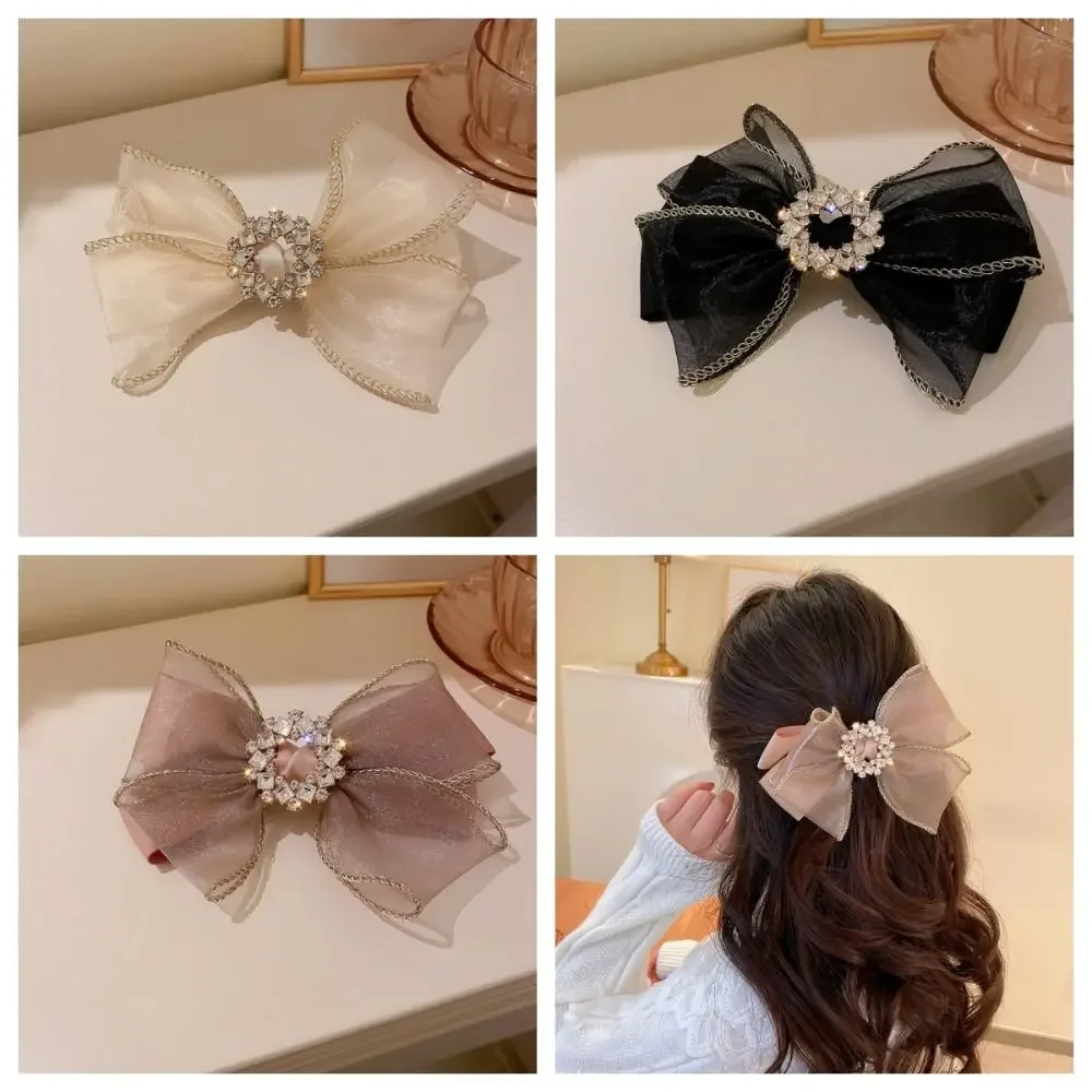 Diamond Bow Hair Accessories for Women Hairpin Crystal Clip for Girls Hairpin Hair Ornament Women Butterfly Hair Clips for Women