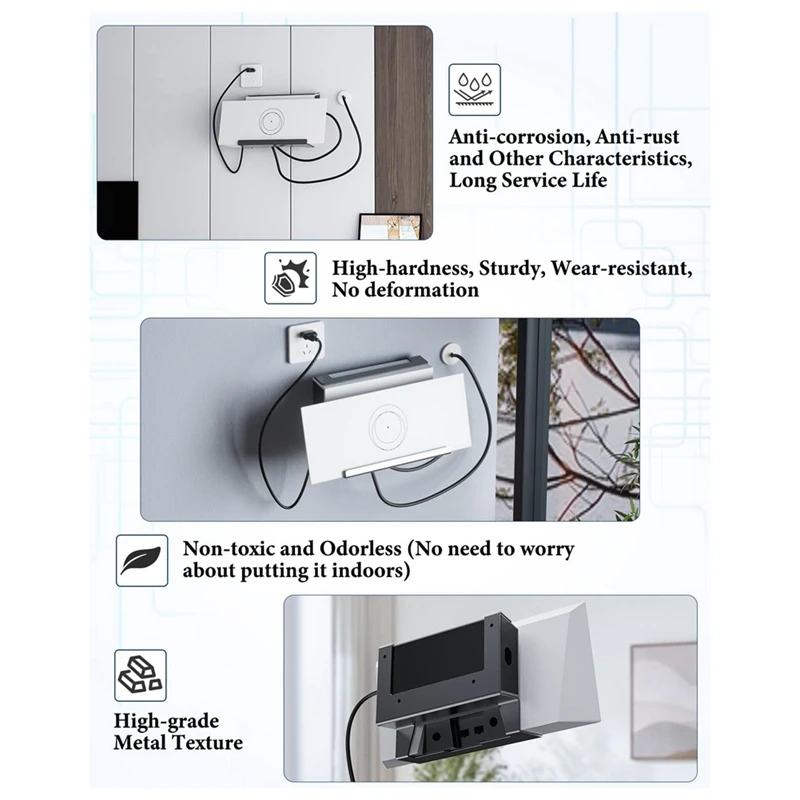 For Starlink Gen 3 Router Mount,Mesh Router Gen3 & Power Supply 2-In-1 Metal Wall Mount Kit,For Starlink Mounting Kit