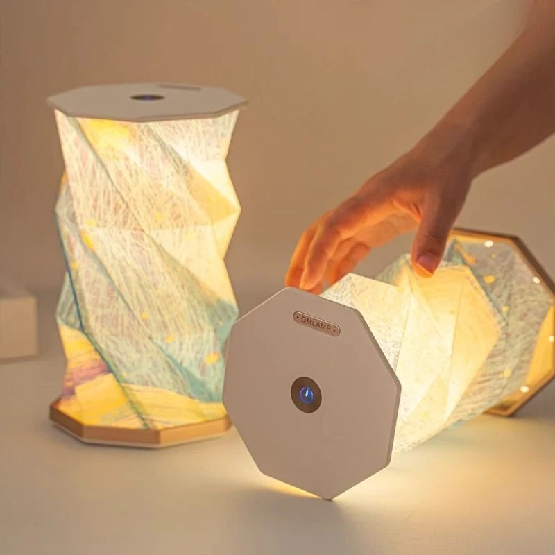 Van Gogh starry night light, origami light merchandise warm romantic desk lamp