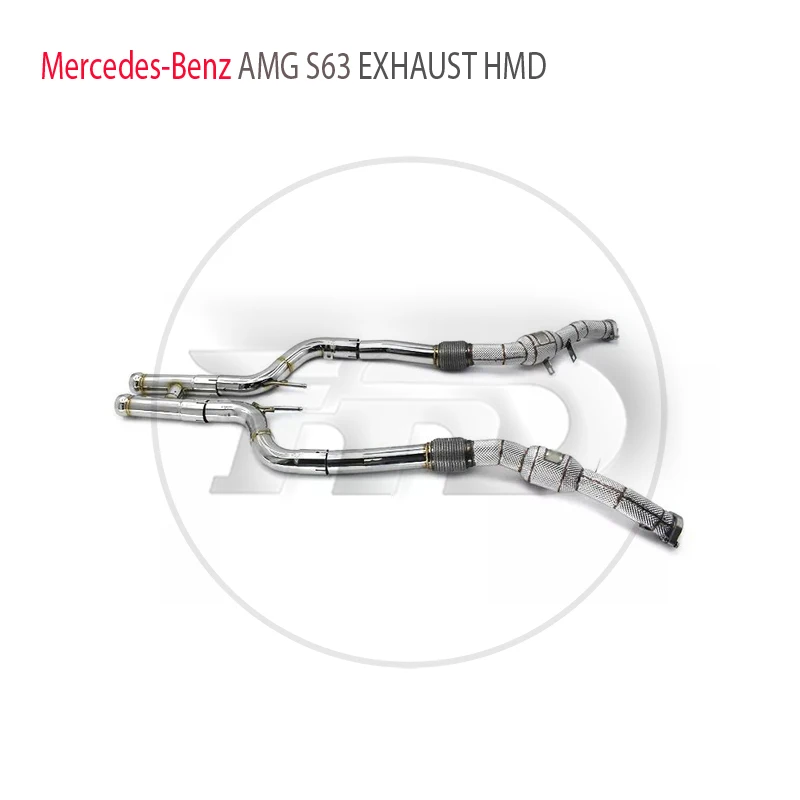 Head Section High flow Pipes Exhaust Pipes branch downpipe Exhaust Pipe with catalyst for Mercedes Benz AMG S63 W222 5.5T