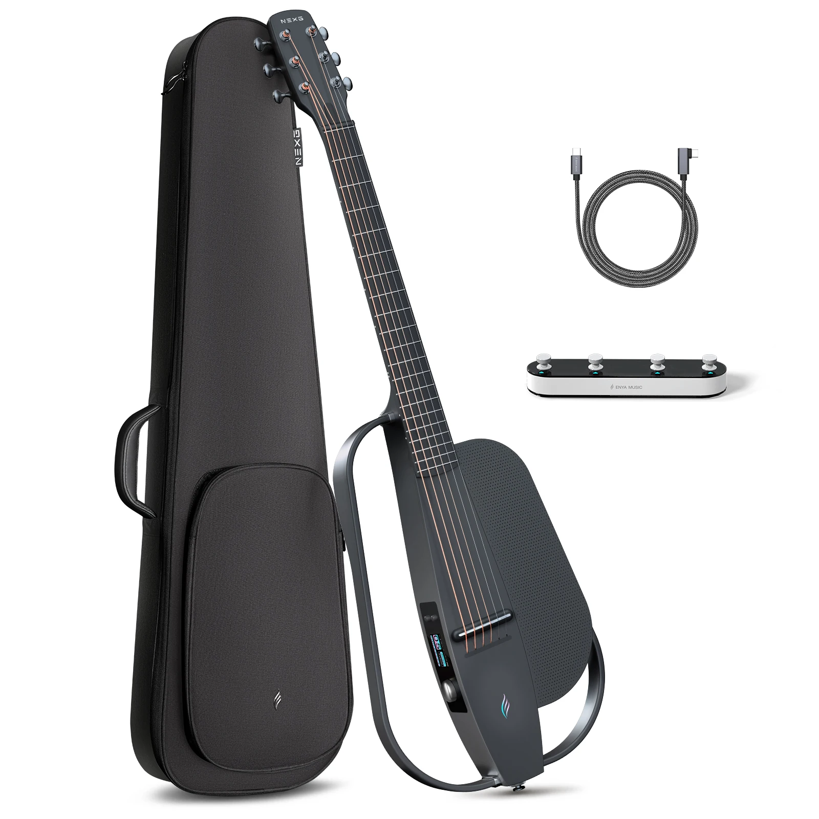 Enya NEXG 2 Basic All-in-One Smart Audio Guitar Acoustic-Electric Carbon Fiber Guitar with Wireless Speaker and Wireless Pedal