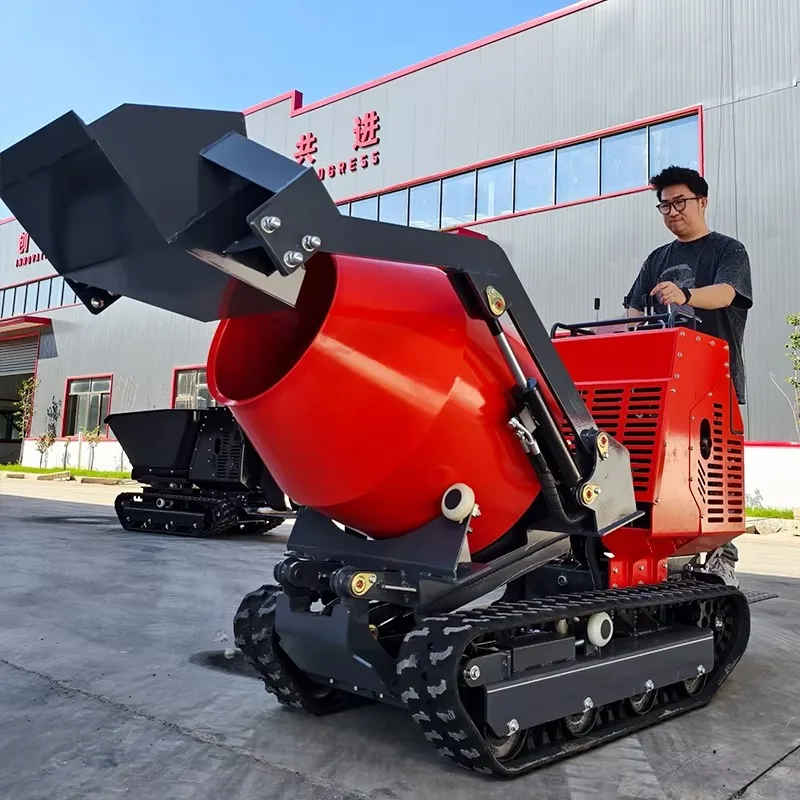 

YG Customized Fully Hydraulic Mini Tracked Concrete Mixer Diesel Engine With Front End Loader Small Dumper Home Use