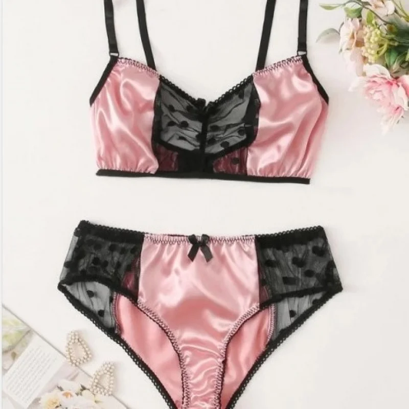 

Stretch Lace Simple Set Women Breathable Close Fitting Home Clothes