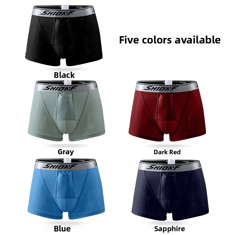 

Men's Briefs Nylon Me Fabric U-Design Support Spermatic Cord Varicose Flat Angle Underwear Qui Dry mid Waist Briefs