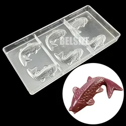 Chocolate Mold Polycarbonate Professional Carp Fish Shaped Chocolate Bonbons Baking Molds Cake Confectionery Molds Baking Tools