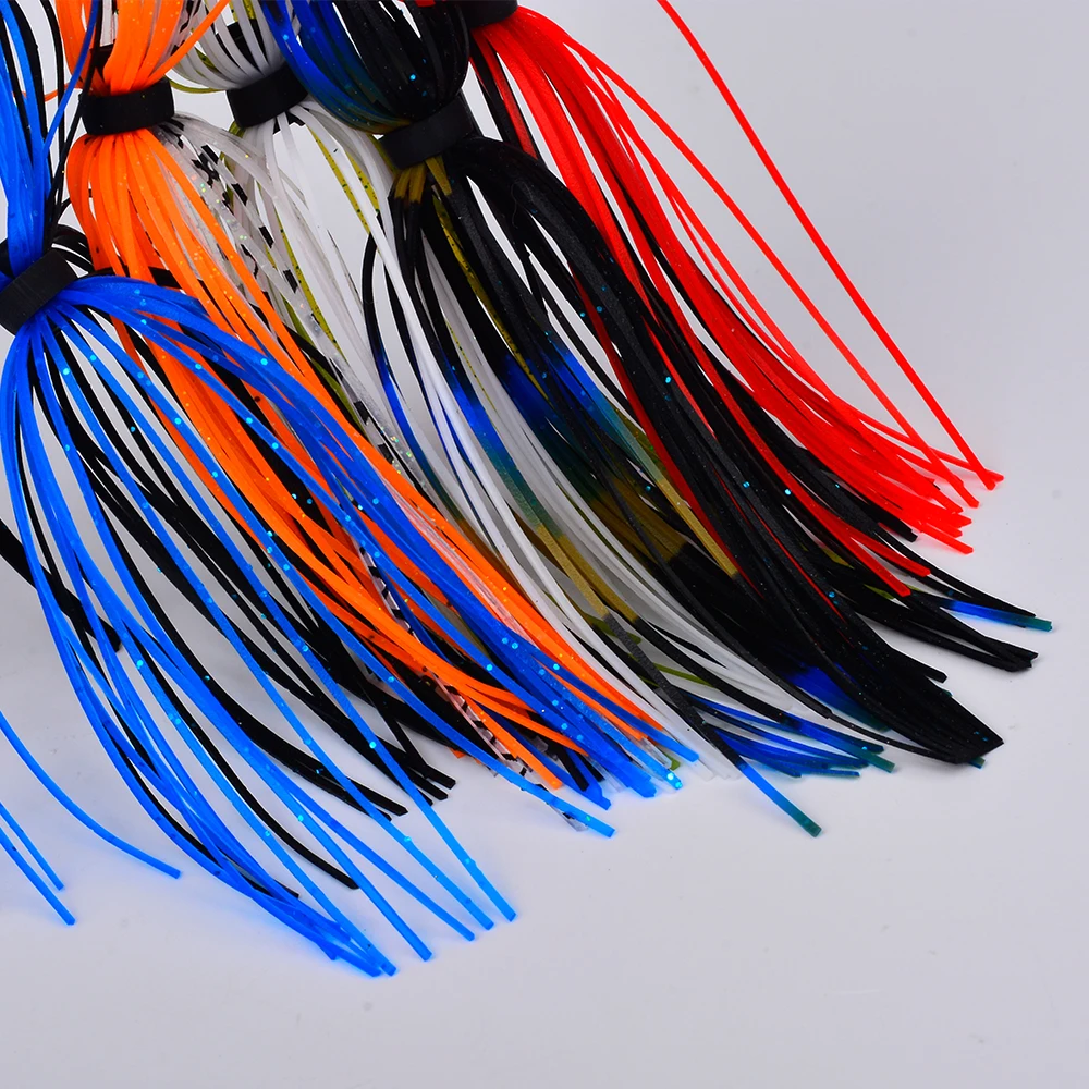 10 Stück/Gummi-Jig-Set Spinnerbait Buzzbait Anti-Haken Silikon-Jig-Röcke Elastische Weiche Angelköder-Zubehörteile – Detail 12