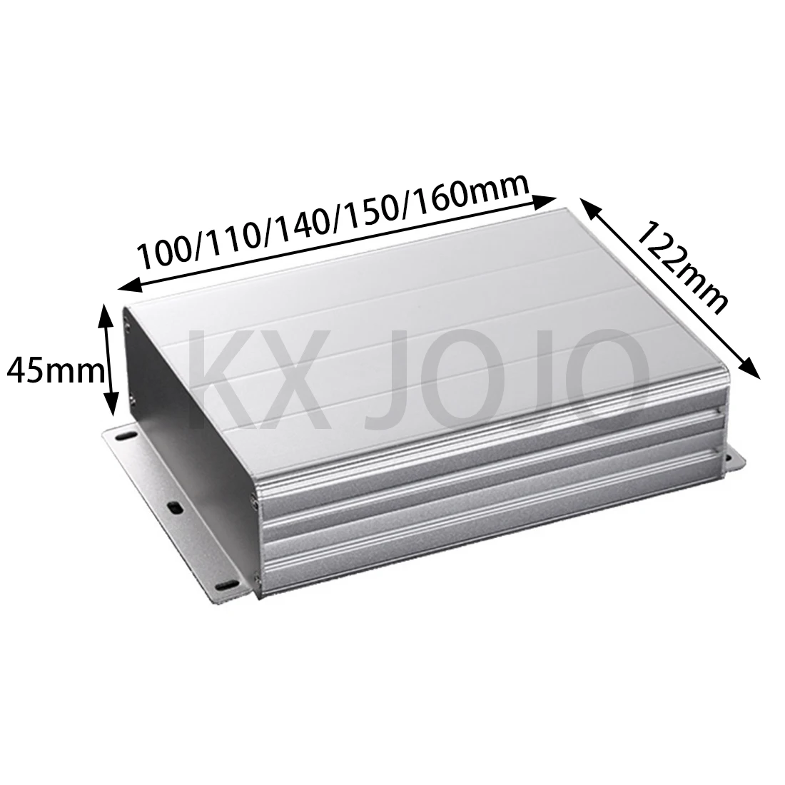 Aluminum Enclosure 122*45*140/160mm Waterproof Silver/Black/Iron Gray Circuit Board with Ears Instrumentation DIY